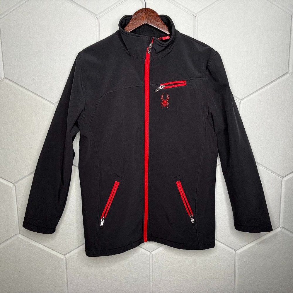 Spyder Jacket - Black & Red - Kids Extra Large